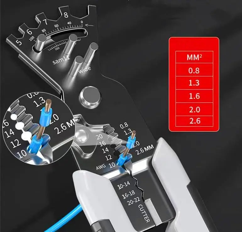 Multi-Function Electrician Pliers - Wire Stripping, Cable Cutting, Wrench and Multi-Angle Bending Tool