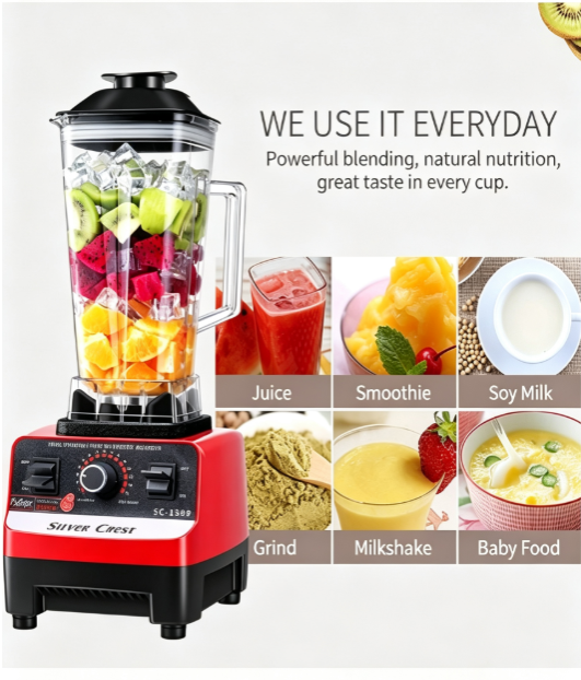 2-in-1 Blender - Multifunctional Household Blender for Smoothies, Juices and Daily Cooking