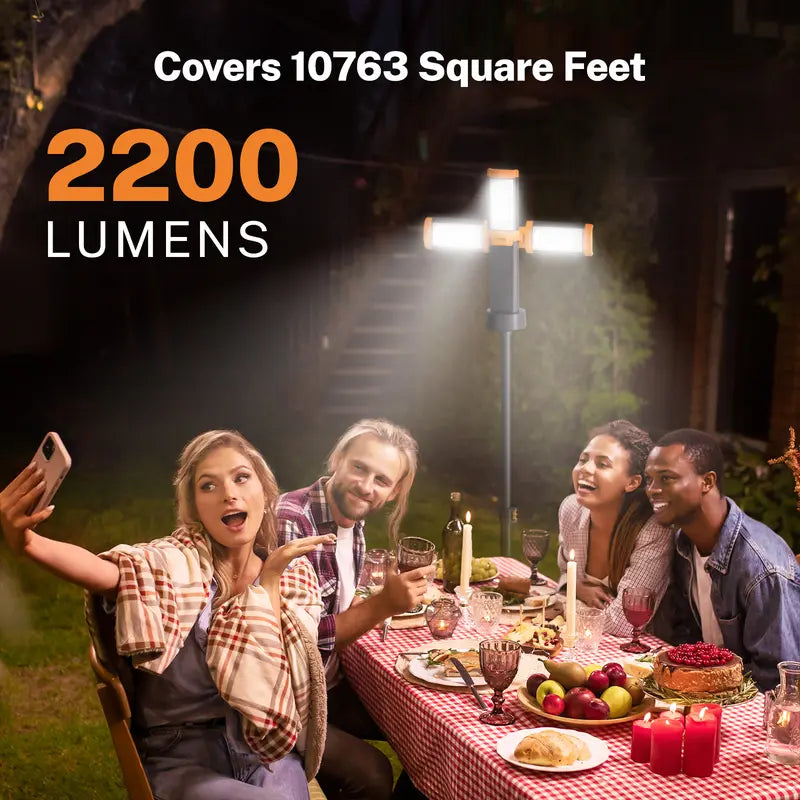 25new Rechargeable 10000mAh Camping Light with Detachable Tripod ( 1.75 to 6.5 Feet ), 2200 Lumens Cordless Dimmable Work Light & Emergency Light Outdoor Hiking Gear