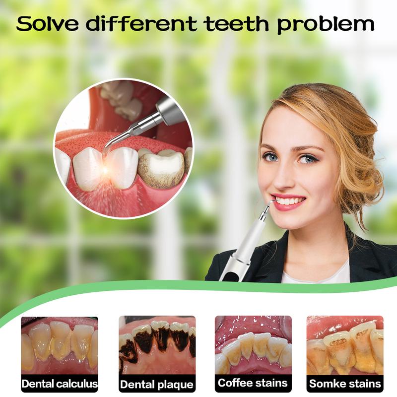 NBGRVLS Oral Plaque/Tartar Remover for Teeth, Dental Calculus Remover Teeth Cleaning Kit with LED Light & 5 Adjustable Modes Rechargeable