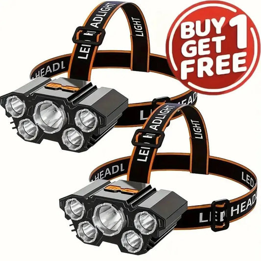 2 PACK Rechargable Headlamp, Led Head Lamp with 4 Modes, Waterproof Head Lights For Forehead, Hard Hat Light, Adjustable Head Flashlight For Adults, Bright Coast Headlamp for Outdoor Camping, Hiking, Running
