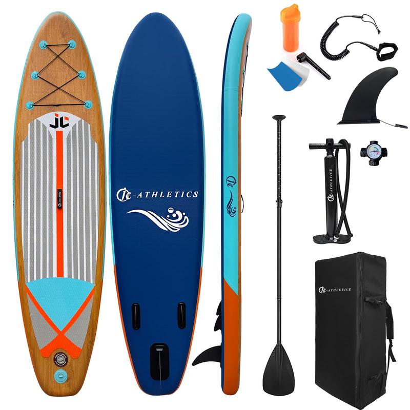 Inflatable Stand Up Paddle Board (6 Inches Thick), ISUP Package W/Premium SUP Accessories & Backpack, Non-Slip Deck,Fins, Adjustable Paddle|surfboard, friends, camping, surfing, outdoors, wilderness, still water, lake, rush wave Springtok