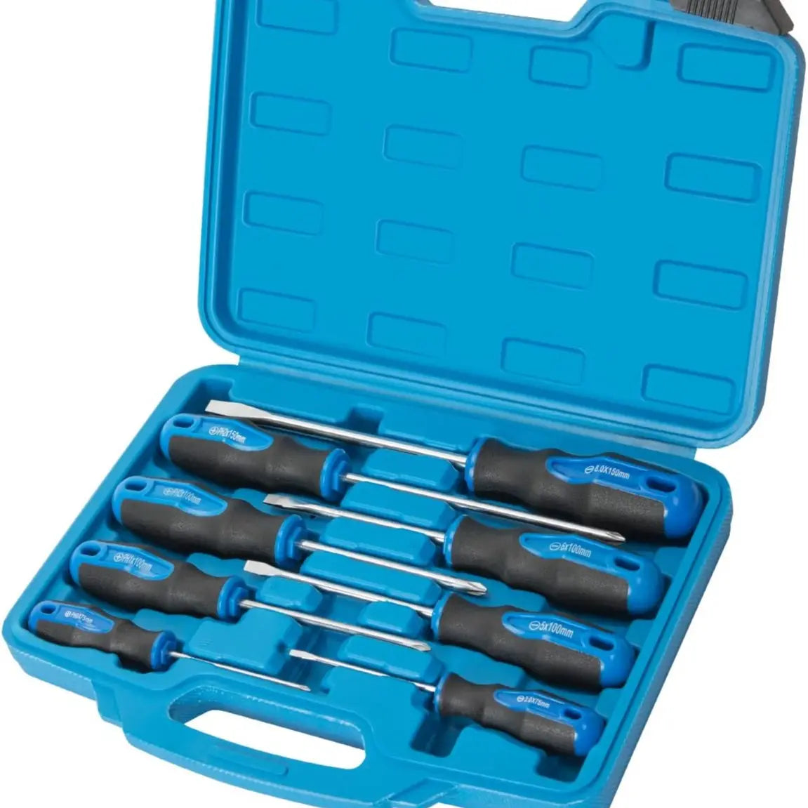 Magnetic Screwdriver Set 12 PCS with Black tips, 6 Phillips and 6 Flat Head Screwdrivers, with Go-Thru Steel Blades, High Torque for Fastening and Loosening (Black Tip_Matt Blade) summervibes image 10