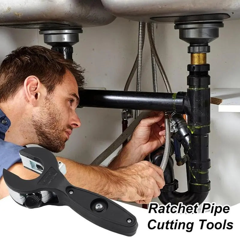 Ratchet-Type Pipe Cutter - One-Hand Fast Pipe Cutting Tool for 5/16 to 1-1/8 Inch Stainless Steel, Copper and Aluminum