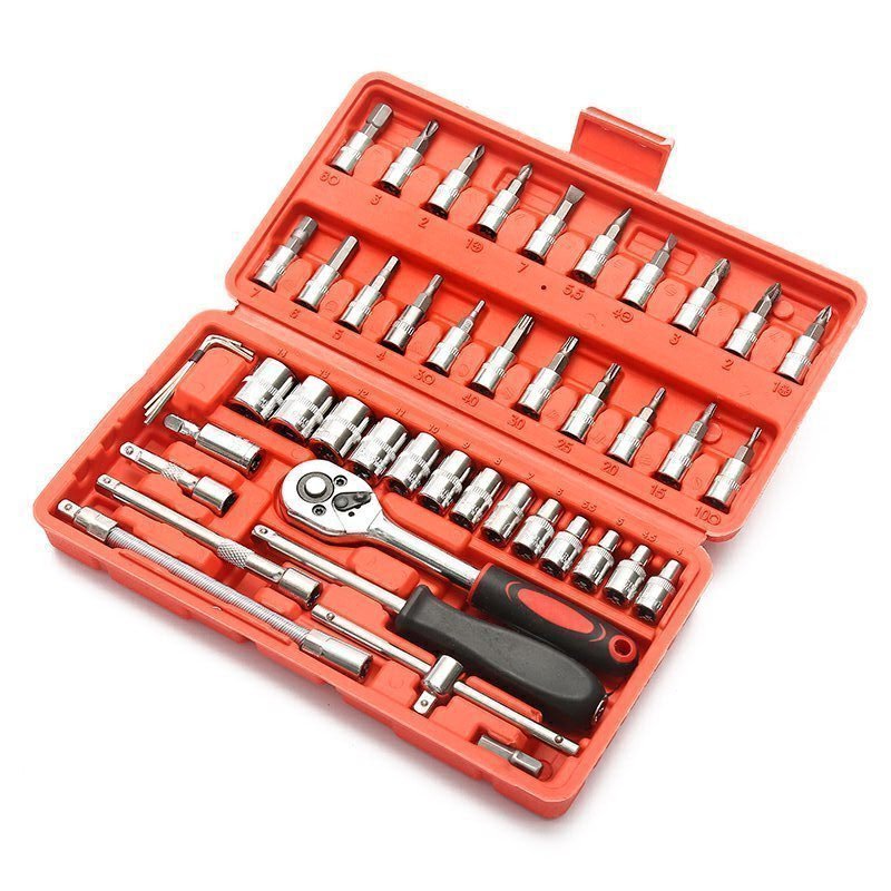 Professional Auto Repair Tool Set – Socket & Ratcheting Wrench Set, Durable Hand Tools for Car Maintenance, DIY & Daily Use, Great Gift for Car Owners