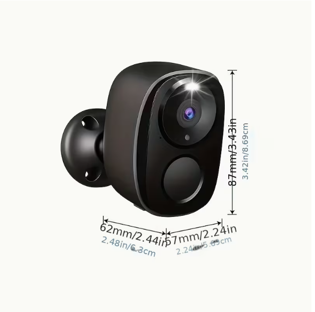 1296P 3MP Wireless Outdoor Security Camera – Battery-Powered WiFi, Spotlight, 2-Way Audio, Color Night Vision, AI & PIR Motion Detection, SD/Cloud Storage (SD Card Not Included)