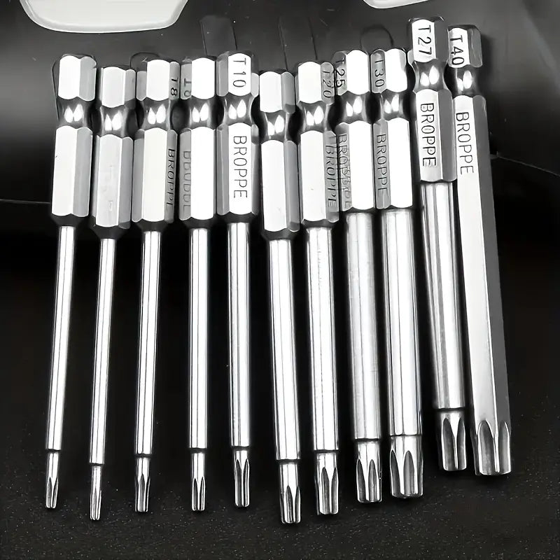 Star-Shaped Plum Drill Bit Set – Magnetic Screwdriver Bits, Hex Shank S2 Steel, Heavy Duty for Vehicle Repair & Power Tools