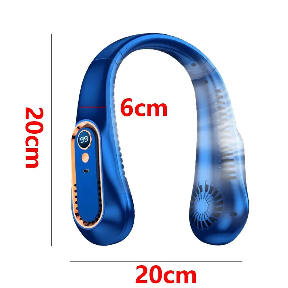 360° Airflow Portable Neck Fan – USB Rechargeable Hands-Free Cooling Wearable Quiet Fan for Travel, Office & Summer Outdoor Use 2026