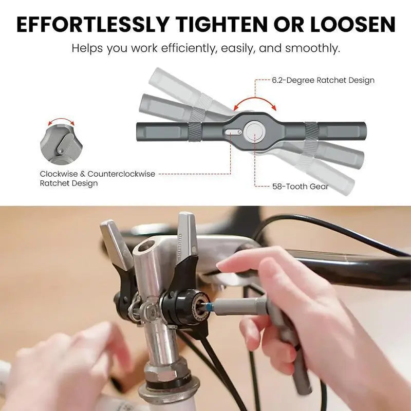 24-in-1 DIY Screwdriver Set - Switchable Shape Magnetic Ratchet Screwdriver with Portable Tool Box