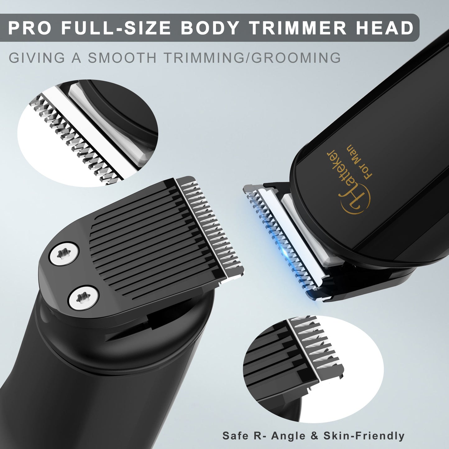 Beard/Hair Shaver for Men - All-in-One Mens Grooming Kit with Trimmer for Beard, Nose, face, Cordless Hair Clippers Electric Razor, Black Comfort