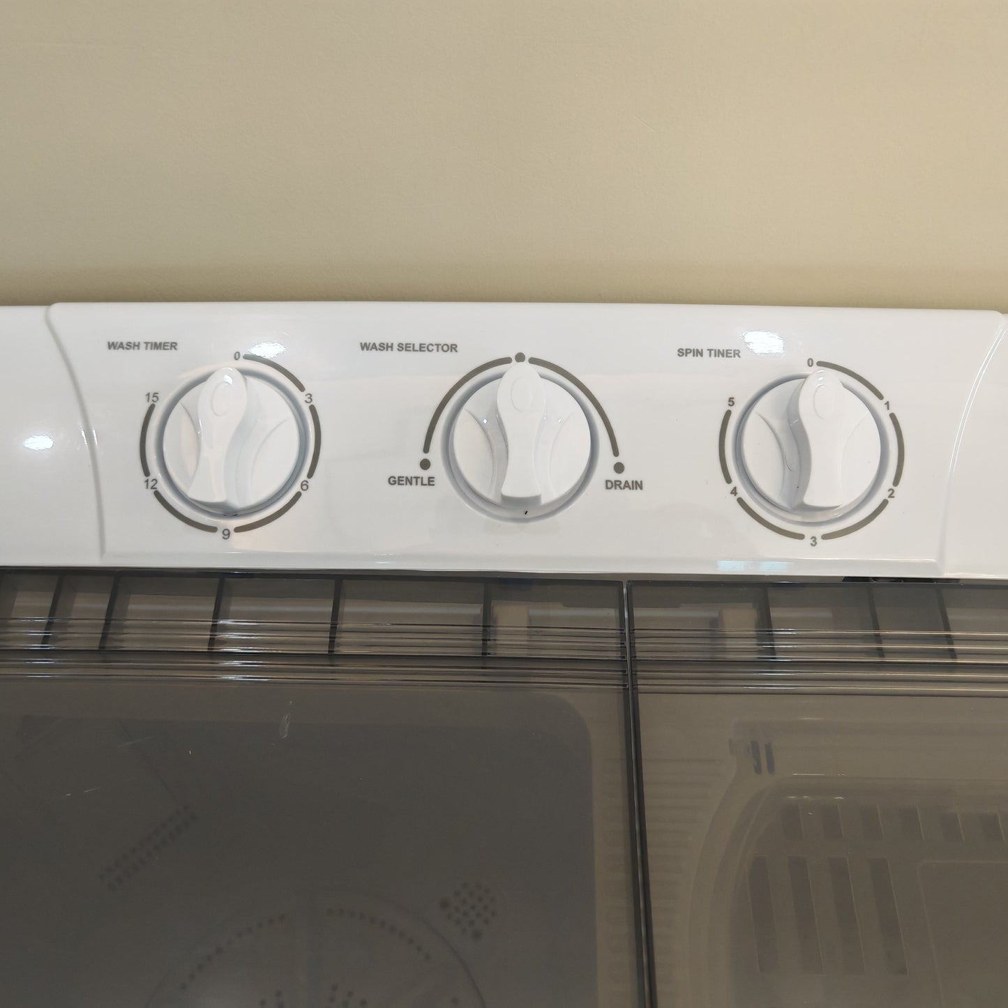 25New Twin Tub Washer 14.33Lbs semi-automatic double-bucket electric washing machine - household top-loading washing machine with new double-drum rotatingdrying function