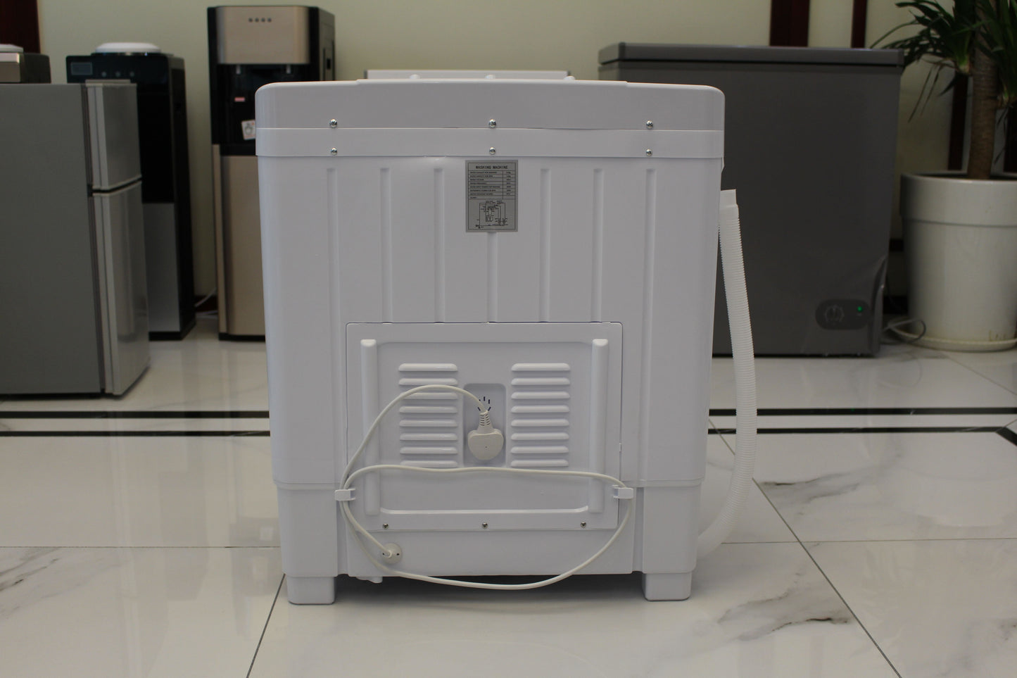 25New Twin Tub Washer 14.33Lbs semi-automatic double-bucket electric washing machine - household top-loading washing machine with new double-drum rotatingdrying function