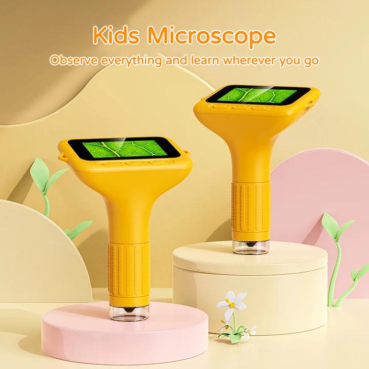 【Kids Christmas Gifts】INSKAM 2025 Upgraded 4K Compound Microscope, 3" IPS Screen,100X-1000X STEM Educational Science Toys,Multiple Color,Learning tools,Christmas & Birthday Gifts for Age 5 6 7 8 9 10 11 12 Girls & Boys