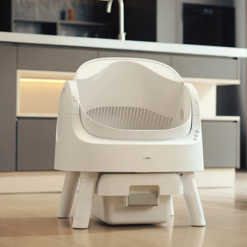 Autoscooper 11 Open-Top Self-Cleaning Cat Litter Box,Odor-Free Waste Disposal includes Trash Bags