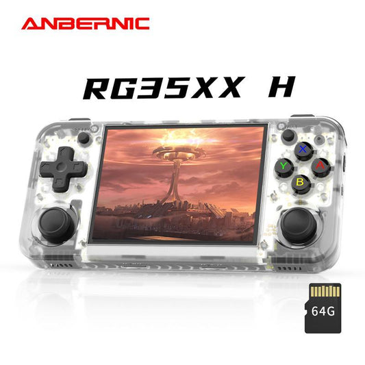 Anbernic RG35XX H Compact Handheld Gaming Console, 1 Set Portable Mini 3.5 Inch IPS Screen Retro Games Consoles with Screen Protector & Type-C Cable, Linux System Compatibility, HDMI and TV Output, Portable