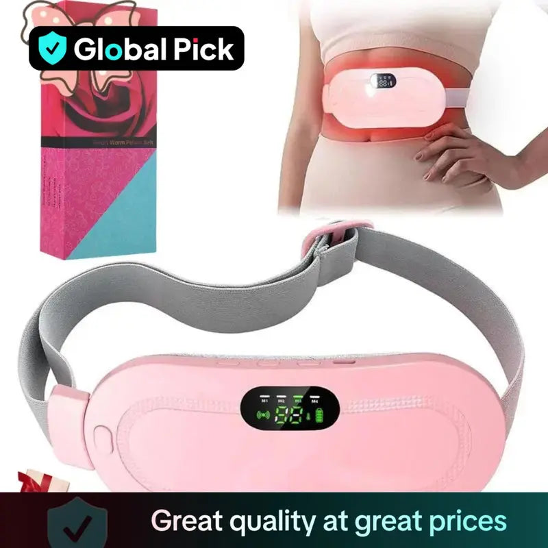 Menstrual Heating Pad Smart Uterus Warmer Belt, Cordless Heating Pad, Adjustable Heating Temperature, Electric Waist Belt, Durable Material Waist Vibrating Abdominal Massager