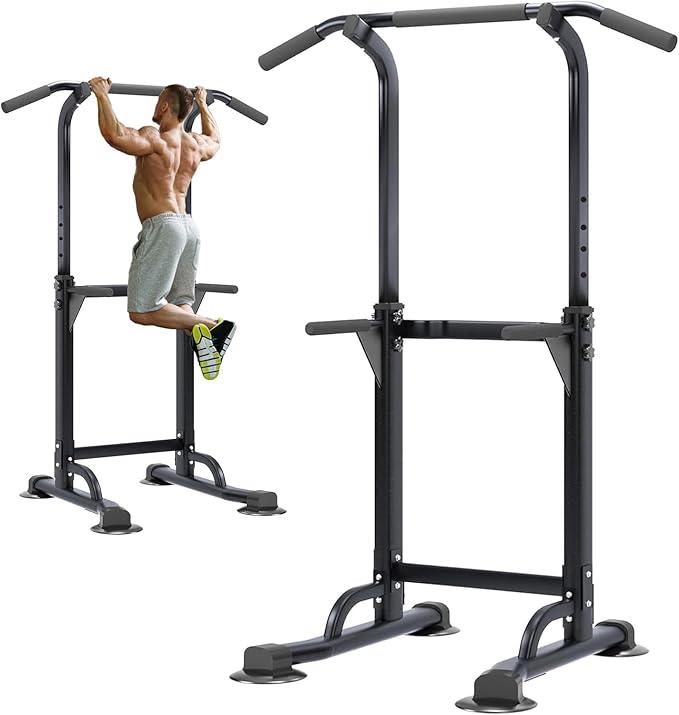Pull Up Bar 32.3' H-Shaped Base Height Adjustable 330lbs Multi-Level Suction Cups 10 Levels for Home Fitness Use Whole Body Workout Exercise Equipment
