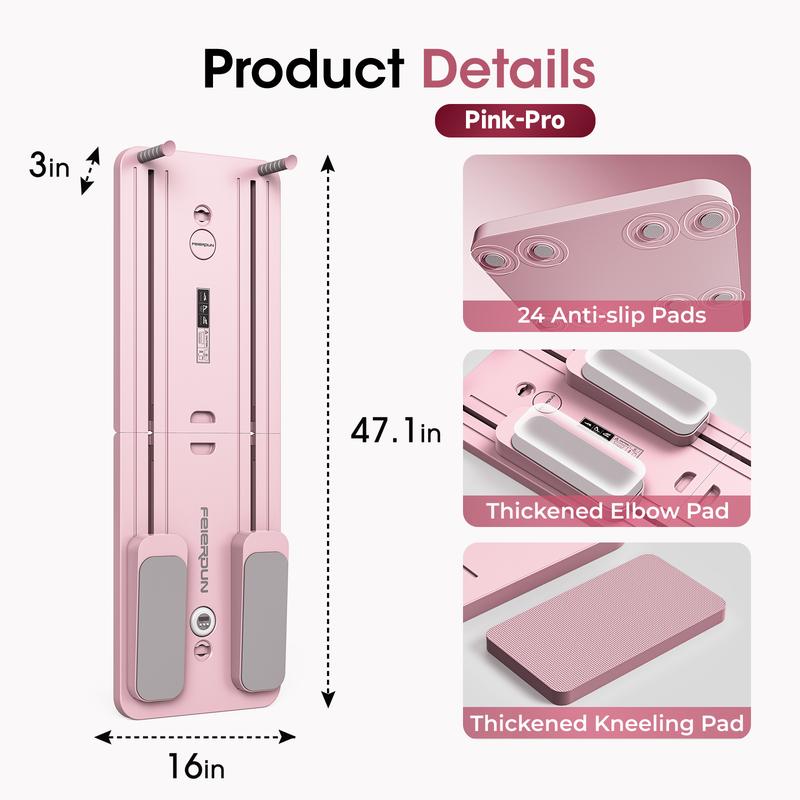 Multi-functional Pilates Board,Ab & Core Strength Workout Equipment,Foldable Home Pilates Reformer,300LBS Capacity for Full Body Workout