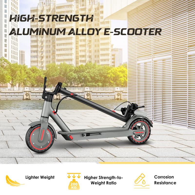 Riding Smart Electric Scooter for Adults 350W Motor Battery 36V 7.8A 8.5inch Solid Tires Charge Time 4/5 h Foldable E-Scooter with App Control & Disc Braking System for Smart APP Control Bluetooth Connect Electronic Brake Dual-Suspension folding neon