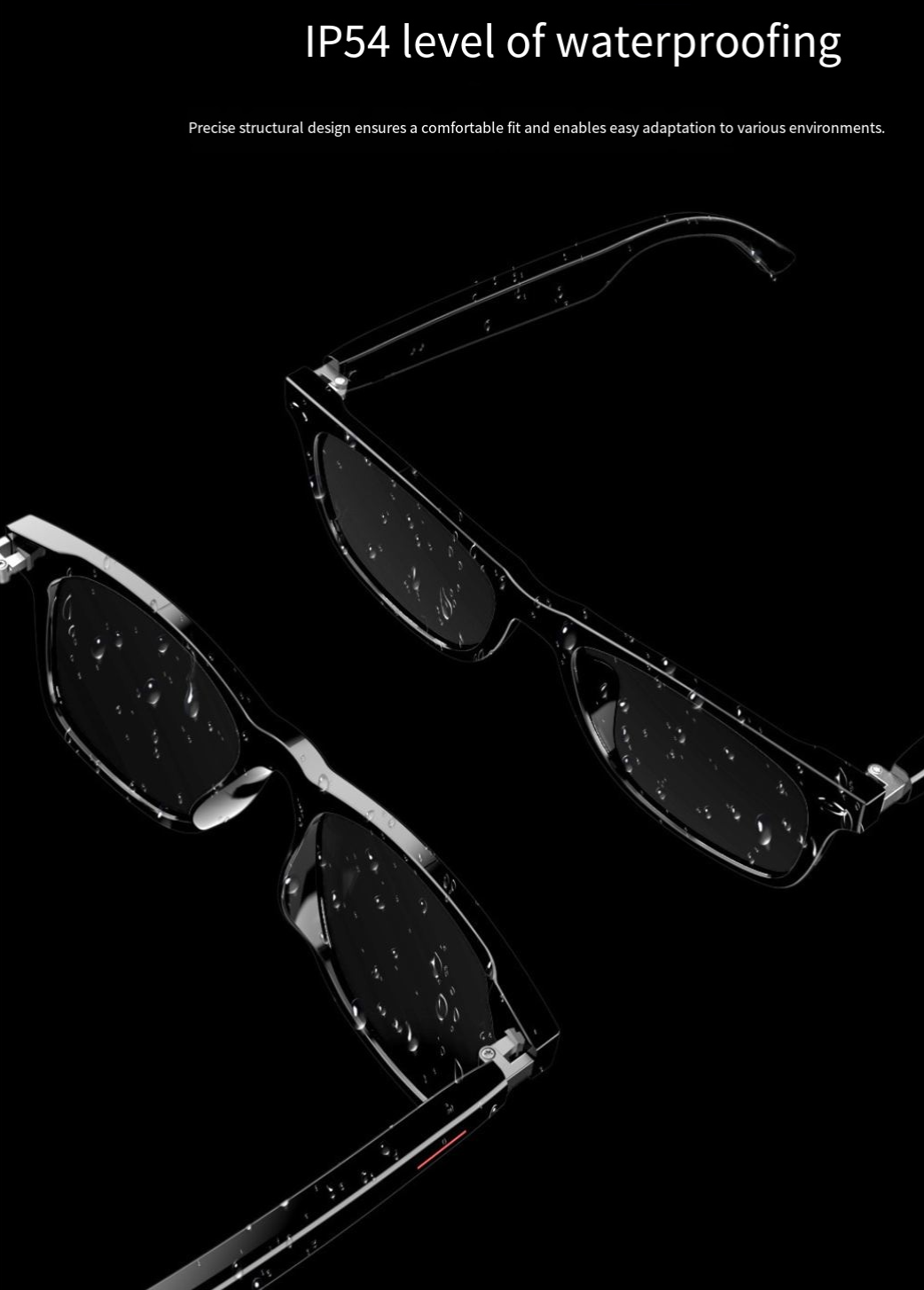 Multifunctional Wearable Smart Glasses, Wireless Headphone Smart Glasses for Listening To Music & Calling, Bluetooth-compatible Creative Sports Smart Glasses