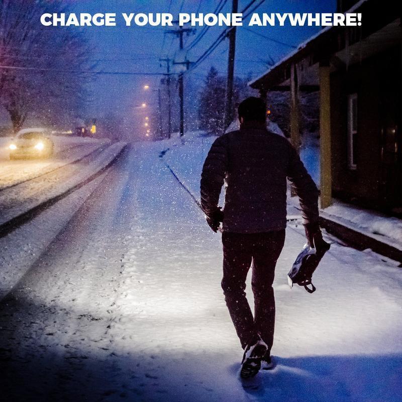 EXOVAN 2-in-1 Strong Flashlight (Power Bank),Digital display of power, Rechargeable,Zoomable, , X4Waterproof, Adjustable Brightness Flash Light for Outdoor, Emergency, Camping Accessories,Black