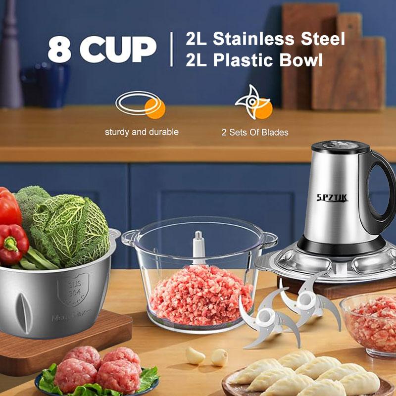 3L Baby Food Processor & Meat Grinder - 1 Free Dishwasher-Safe Blades & Bowls, Pure Copper Motor for Homemade Puree/Nuts/Meat, BPA-Free & Quiet Design for Family Cooking