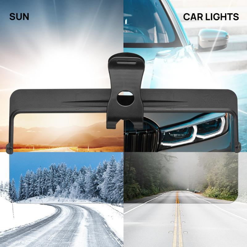 Joytutus Sun Visor for Car Universal Anti-Glare Polarized Visor Extender with UV400 Protection & Clear Vision 12.6 x 5 Lens Size Quick 5 Sec Installation Safe Driving Windshield Sunshade