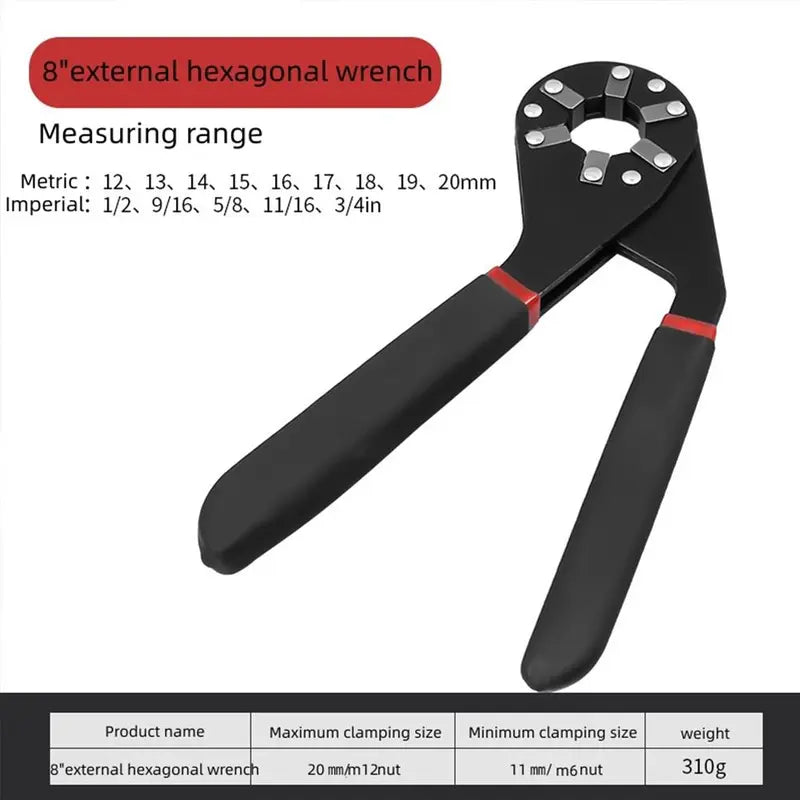 Bionic Adjustable Wrench, 1 Count 14 In 1 Multifunctional Wrench with Anti-slip Handle, Portable Wrench Tool for Car Bicycle Repair