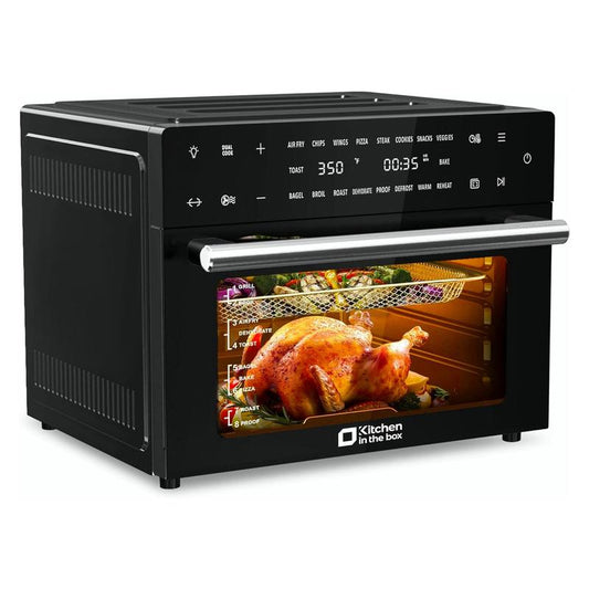 32QT Extra-Large Air Fryer Toaster Oven, 18-in-1 Versatile Cooking, 25% Faster & 90% Less Oil for Healthier Meals