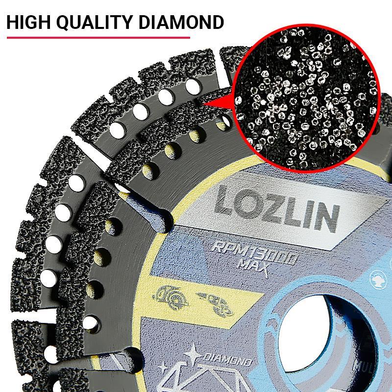 4.5" Multi-Material Cutting Blades - Dry Cut Metal, Tile, Stone & Plastic - Angle Grinder Saw Blades for Alloy, Cast Iron & Marble (115mm) Tool Accessories