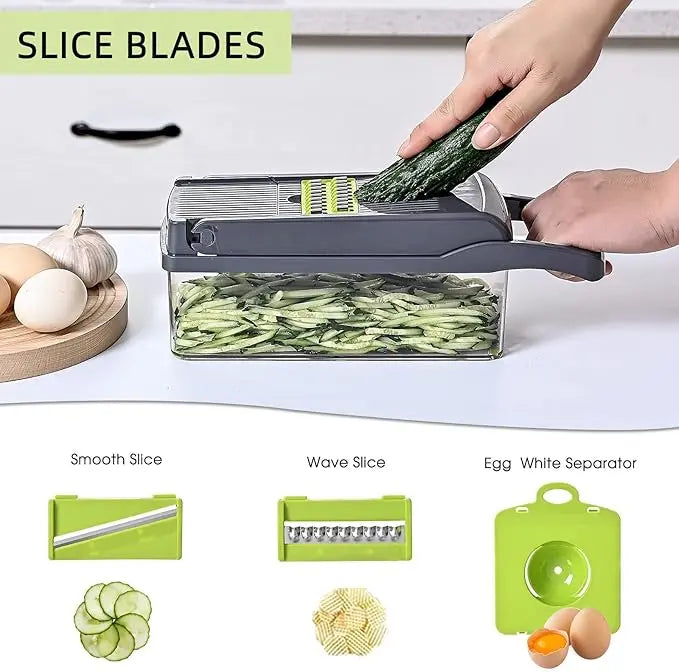 Adjustable Vegetable Cutter Slicer - 15 Kits Vegetable Dicer, Carrot & Garlic - Utensils for Home durable vegetable pc multifuctional veggie chopper Multifunctional Vegetable Multifunctional Vegetable mandoline fruit chopper carrot chopper