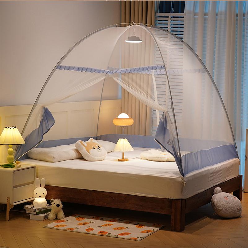 Pop-Up Mosquito Net Tent for Bed Free Standing Bed Canopy 1 Second Setup with 360° Full Coverage Portable Folding Design for Home & Outdoor Anti-Bug Netting 59 inches x 79 inches