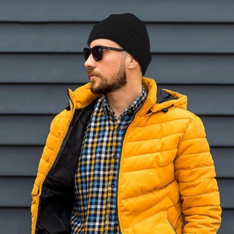 9 Piece Fisherman Beanie for Men Hat Short Knit Cuff Beaniess Trawler Beanie Watch Hat Roll up Edge Skullcap Unisex