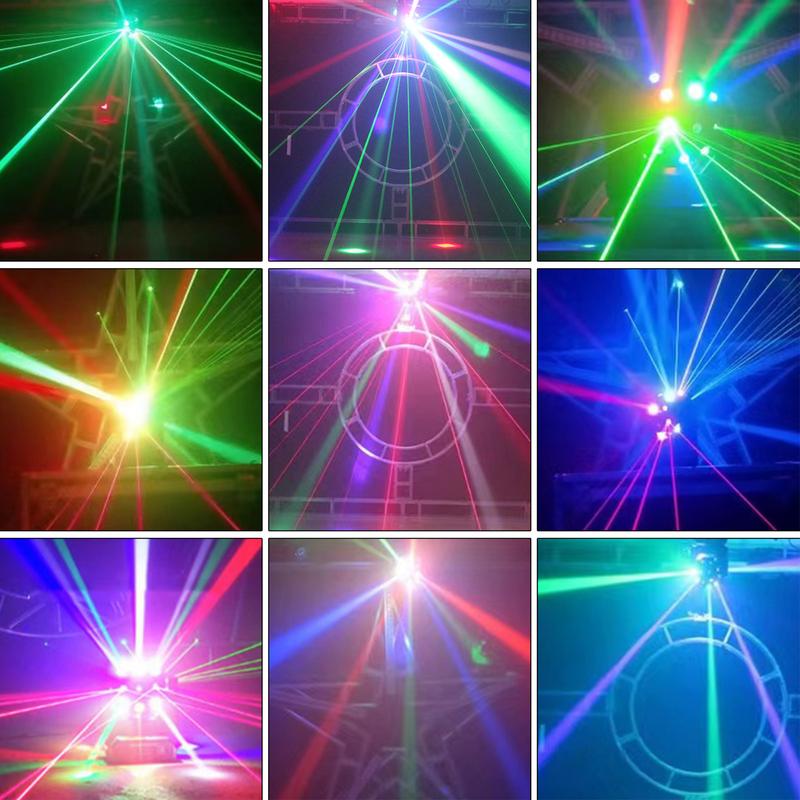 RGBW 3In1 LED Laser Moving Head Stage Light DMX DJ Disco Party Effect Lighting