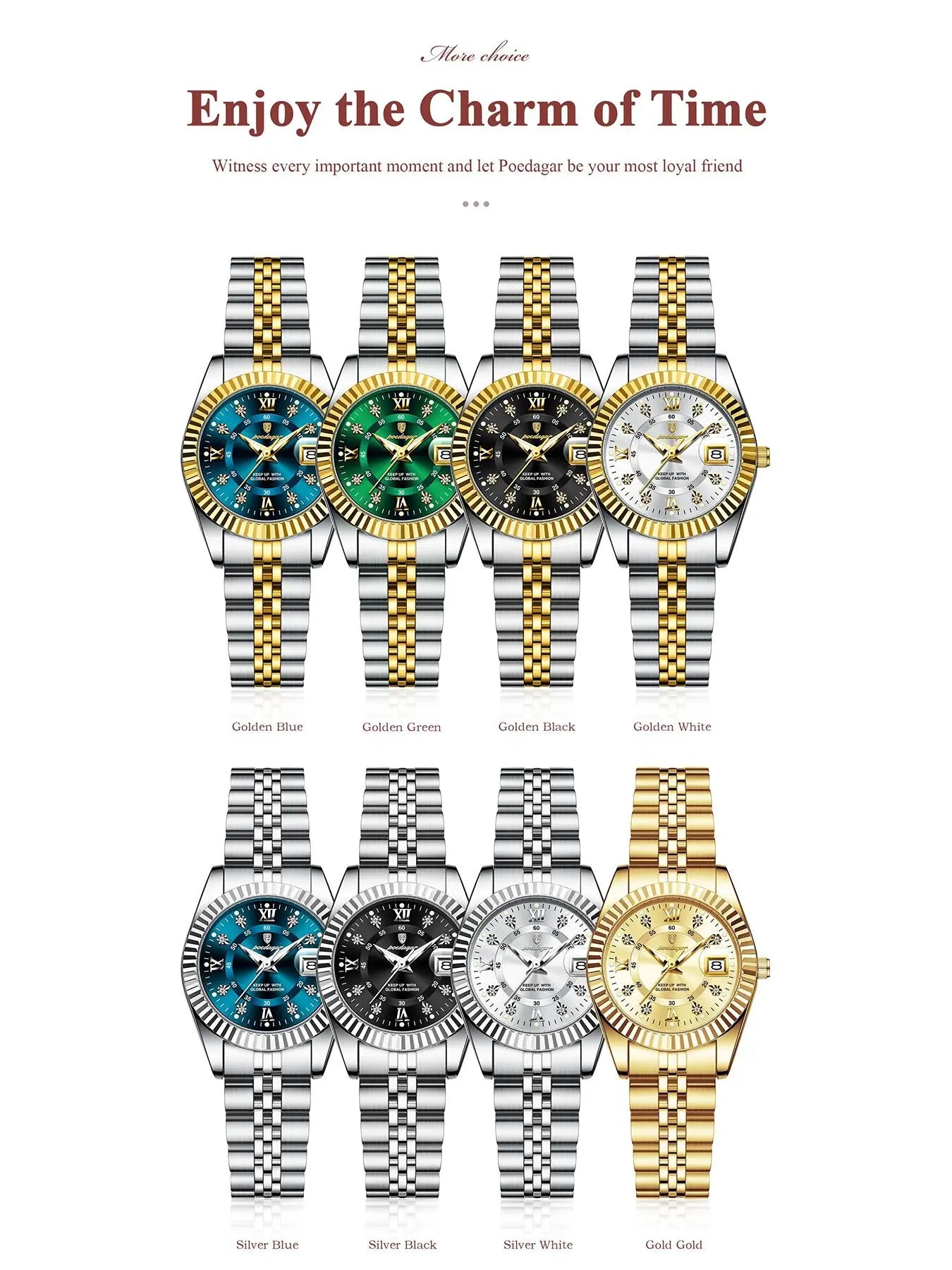 Elegant Round Dial Analog Quartz Watch, Luminous Watch for Party, Daily Clothing Decor, Trendy All-match & Waterproof Watch for Birthday Gift with Box, Casual Trendy Wristwatch, Stainless Steel Watch, Wristwatch