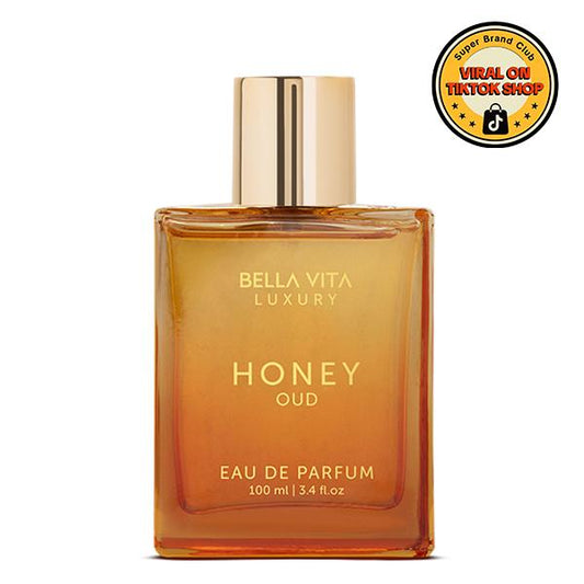 Bella Vita Luxury's Honey Oud | Eau de Parfum 100ml (3.4 fl oz) | Patchouli, Vanilla, Bergamot | Floral & Spicy | Made with Clean & Vegan Essentials Oils | Cruelty Free Fragrance Perfume