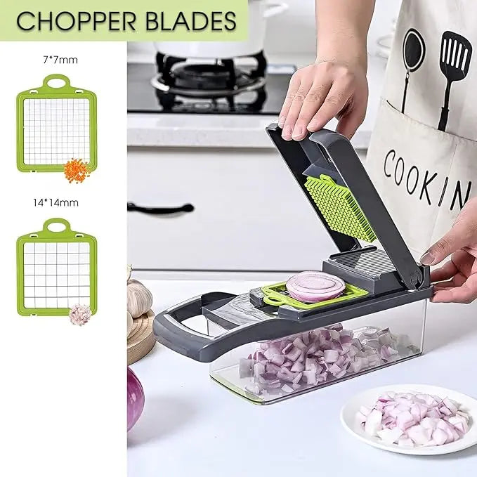 Adjustable Vegetable Cutter Slicer - 15 Kits Vegetable Dicer, Carrot & Garlic - Utensils for Home durable vegetable pc multifuctional veggie chopper Multifunctional Vegetable Multifunctional Vegetable mandoline fruit chopper carrot chopper
