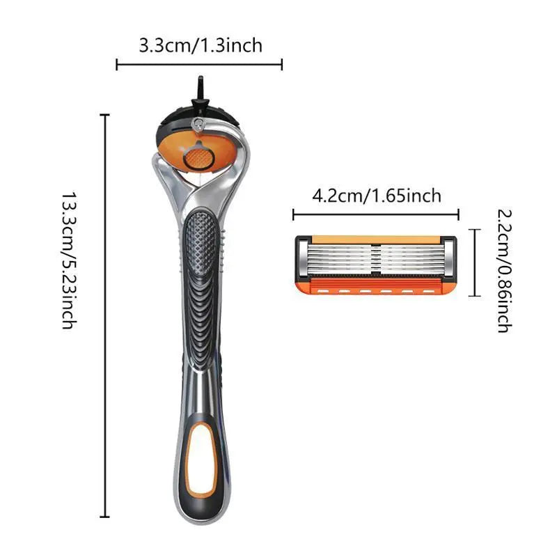 48-Piece Men's Razor Blades with Handle - Stainless Steel, Ultra Sharp Stainless Steel Blades, Bulk Shaving Set for Face & Head, Bei Rahisi Tanzania