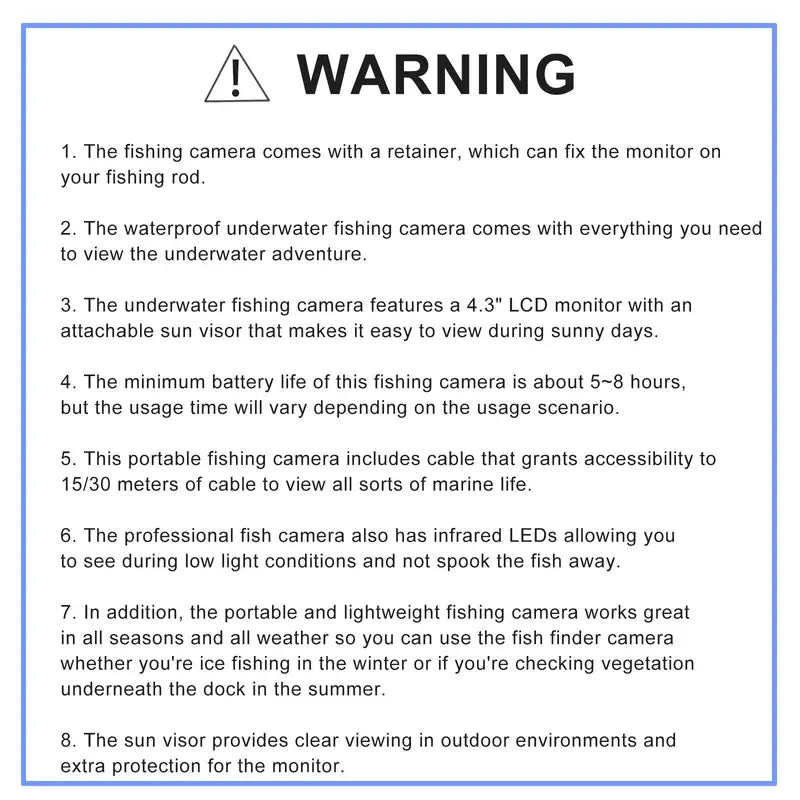 Christmas Gifts Underwater Fishing Camera, Fish Finder with 4.3 Inch Screen and Waterproof Camera, Fall Gifts, Underwater Fish Finder, Fishing Equipment, Fishing Stuff, for Fish Tank