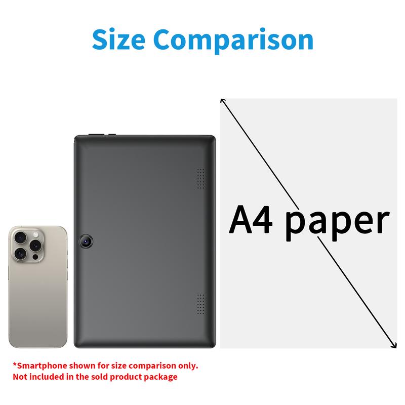 Tablet 10.1 Inch Android 14, 2 in 1 Portable Device with Keyboard, Mouse, Case, Stylus, 8(4+4)GB RAM 64GB ROM, Dual Camera, for School Gift