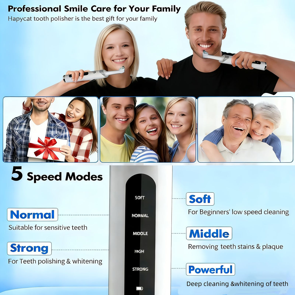 5 replacement brush heads toothbrush set teeth polishing kit image 10