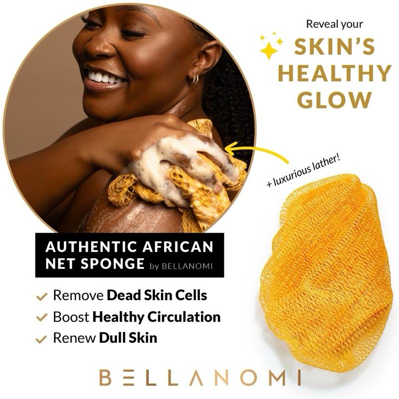African Exfoliating Net Sponge (7-Pack), Ethically Sourced from Nigeria for Smooth & Glowing Skin