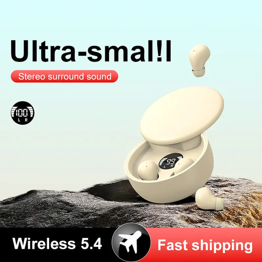 【flash sale】 Mini Invisible Headphones Bluetooth 5.4 True Wireless In-Ear Earphones sport Audio Earbud audifonos bluetooth wireless headphones noise cancelling headphones gamingheadset