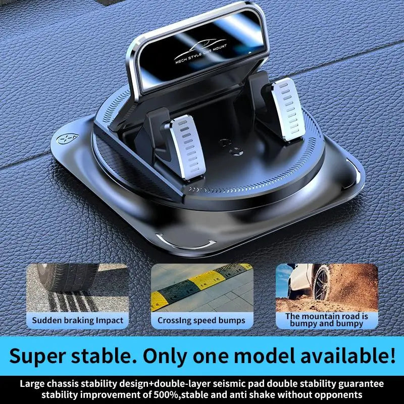 Car phone holder 360 degree rotation, Ultra-Stable Dashboard Holder for Horizontal & Vertical Navigation, suitablefor car navigation ,Hands-Free Car Accessories Compatible with All Phones