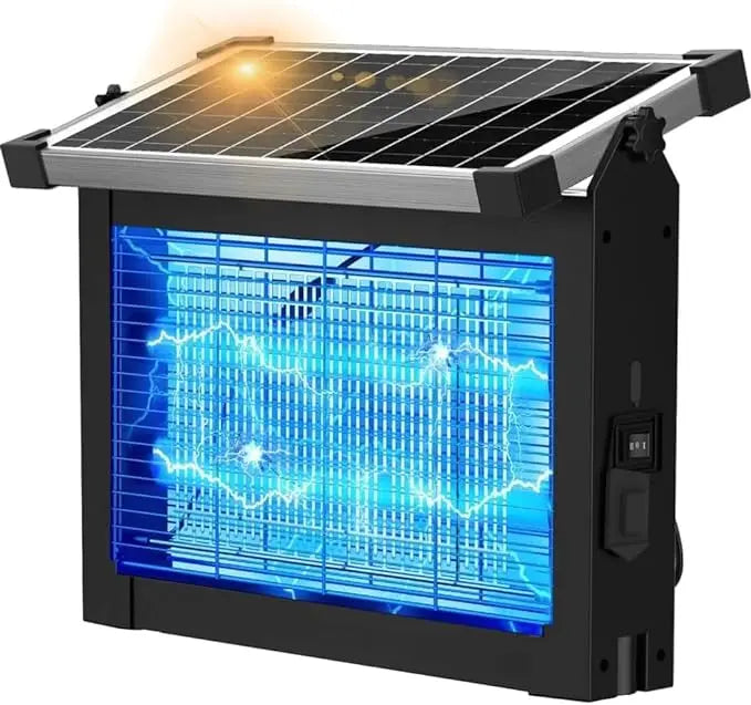Solar Bug Zapper Outdoor,Waterproof Mosquito killer lamps Zapper with Smart Light Sensor Outdoor Solar-Powered Fly& Insect Trap for Patio, Yard, Camping, Kitchen, or Garage