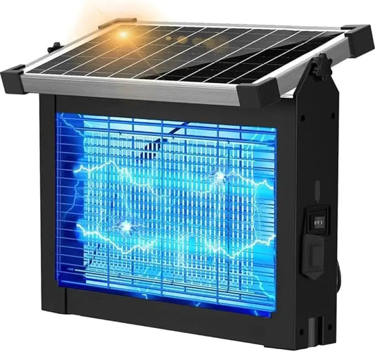 Solar Bug Zapper Outdoor,Waterproof Mosquito killer lamps Zapper with Smart Light Sensor Outdoor Solar-Powered Fly& Insect Trap for Patio, Yard, Camping, Kitchen, or Garage