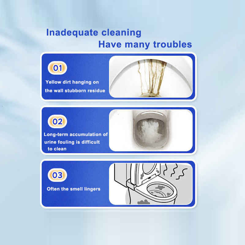 Toilet bathroom automatic cleaner - no scrubbing required. Even stubborn stains can be removed without brushing.
