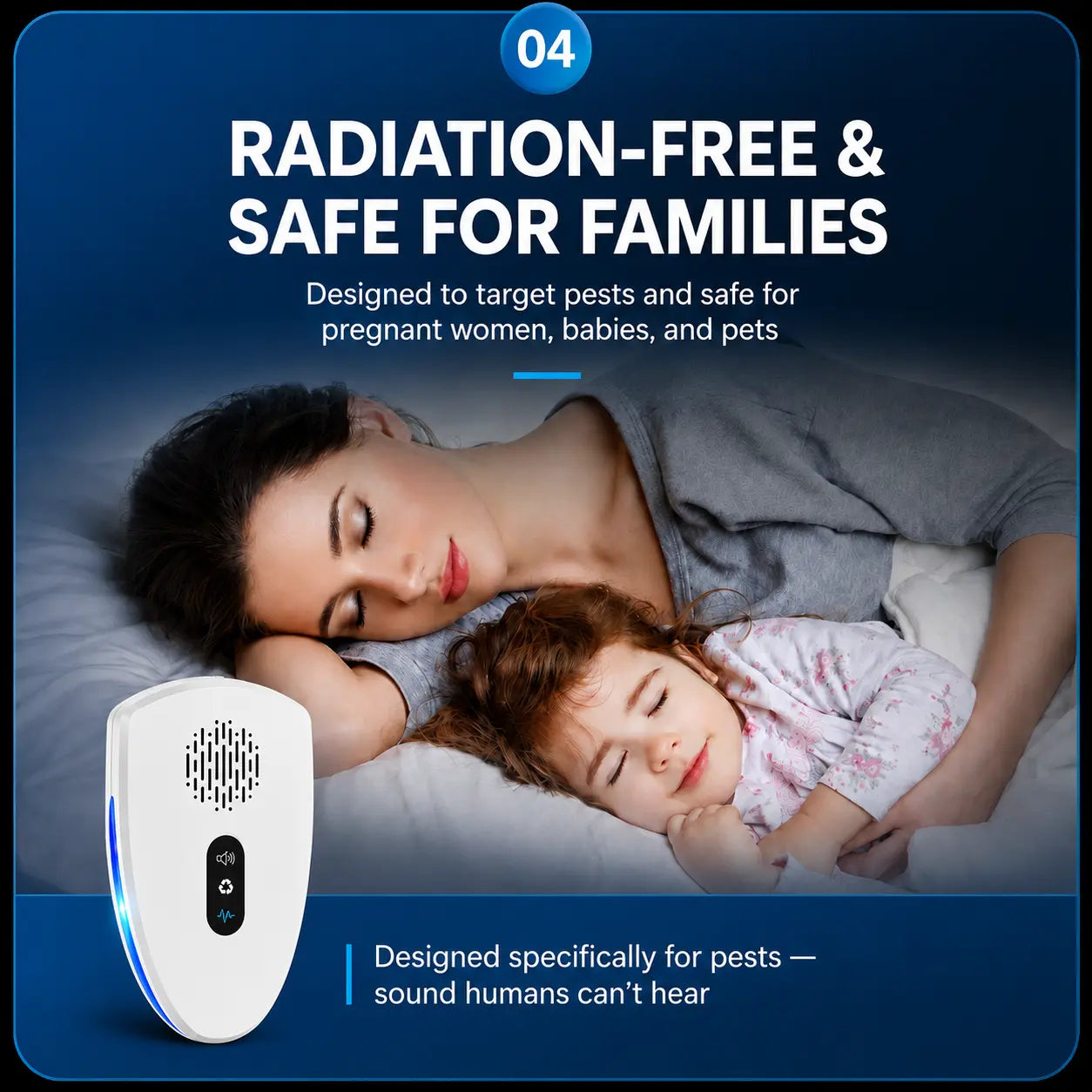 Smart Ultrasonic Pest Repeller Plug-in Variable-Frequency Indoor Bug Shield with Night Light for Home, Bedroom & Kitchen Safe for Kids & Pets Radiation-Free image 5