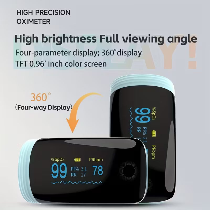 Fingertip Clip‑on Pulse Oximeter, SpO2 & Pulse Rate Monitor with Lanyard, Suitable for Sports & Aviation, Thoughtful Thank‑You Gift for Teachers