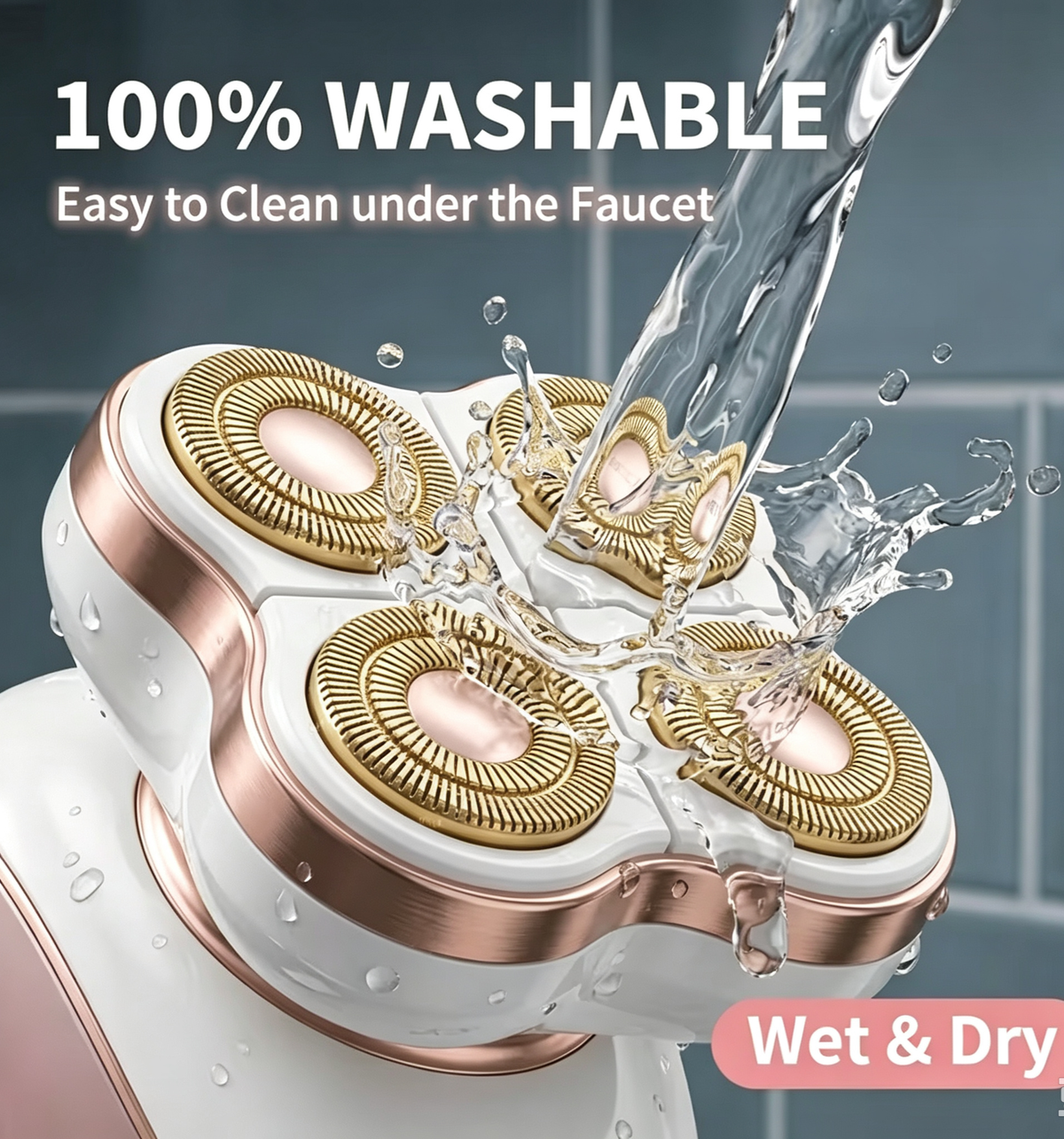 4-in-1 Electric Body Shaver & Hair Clipper, 360° Rotatable USB Rechargeable Wet & Dry Shaver – Portable Trimmer for Face, Legs, Arms, Chest, Underarms & Bikini Line